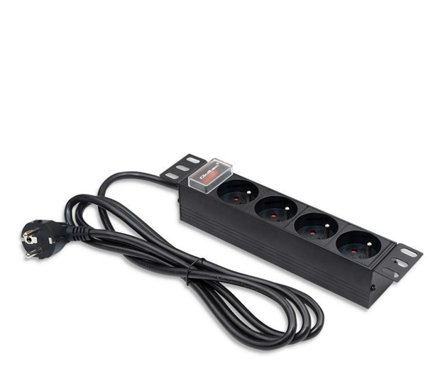 QOLTEC PDU do RACK 10" | 1U | 16A | 4xFrench | 1.8m 54602 - 1257508 - zdjęcie